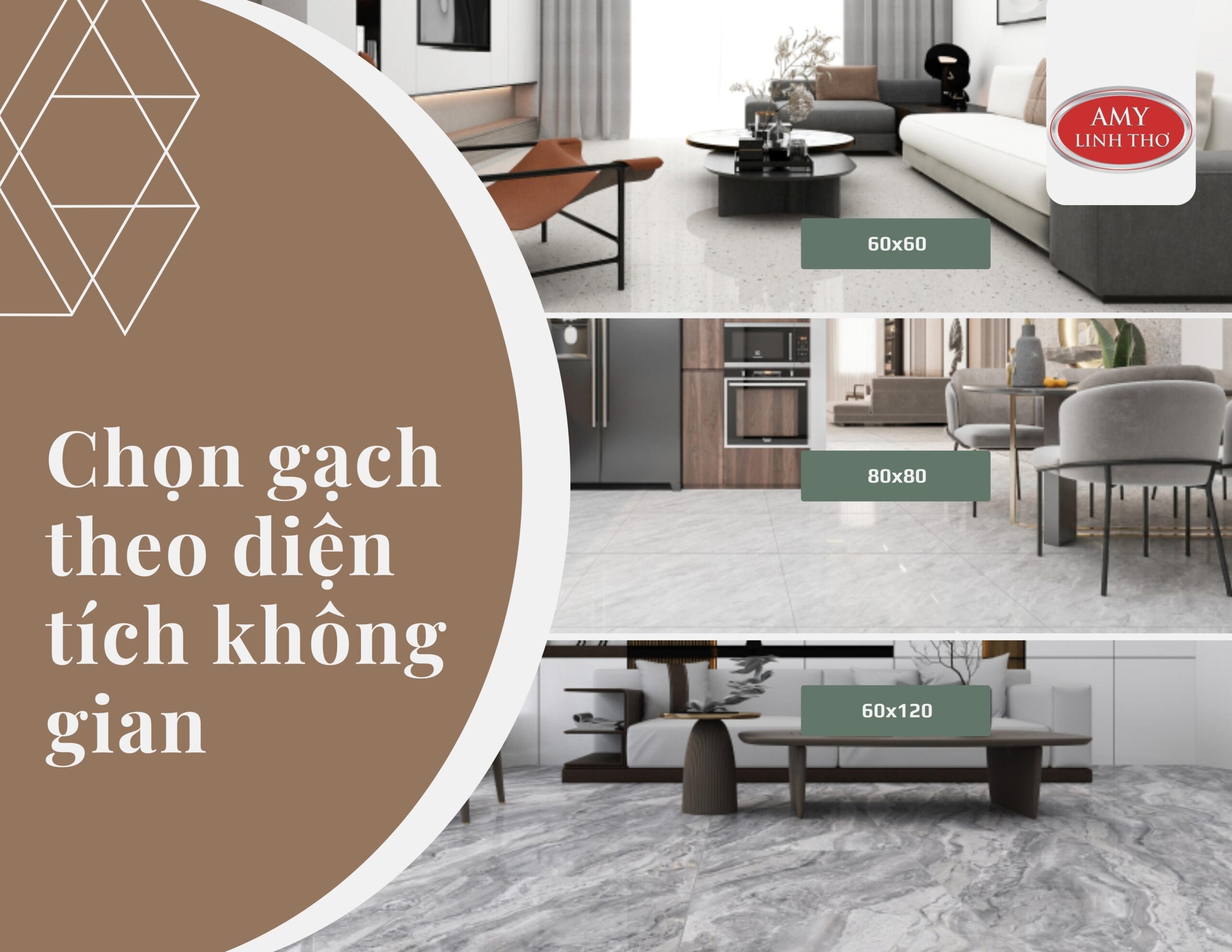 Chọn gạch ốp lát theo diện tích không gian
