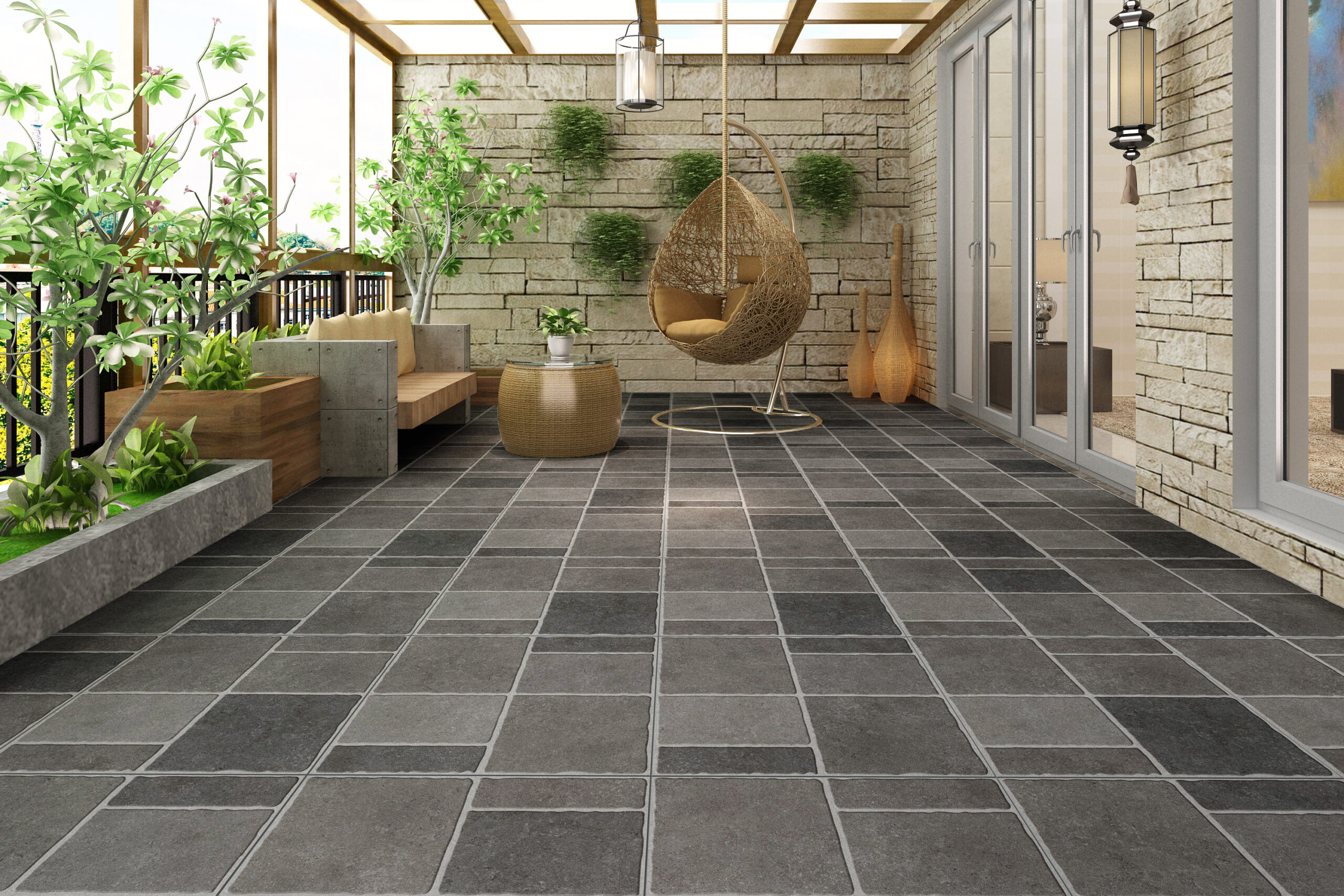 Semi 60x60cm có khả năng chống trơn trượt tốt