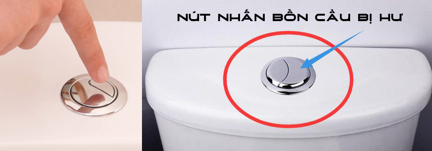 Không thể nhấn nút xả nước
