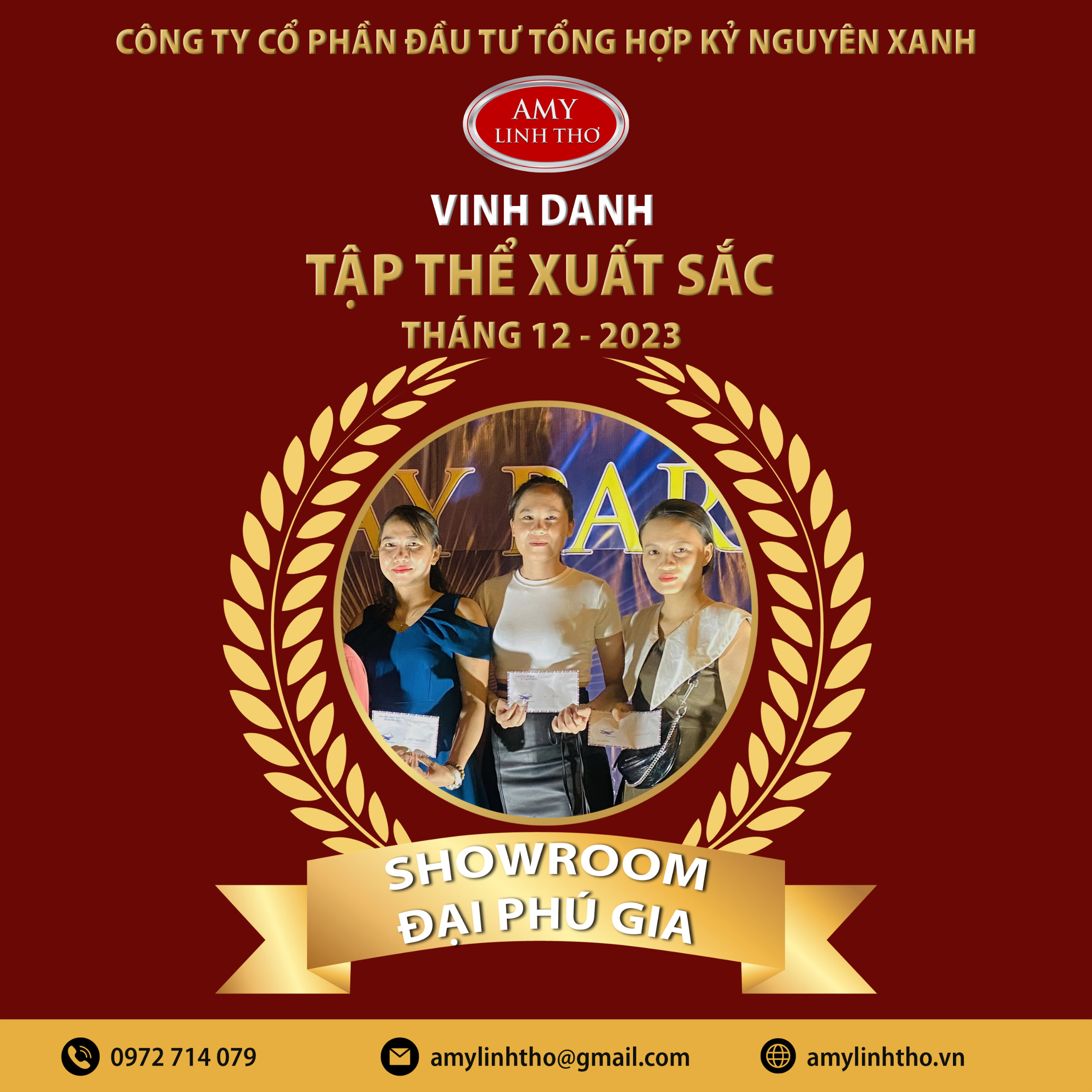 Team Đại Phú Gia - Tập thể có thành doanh số cao nhất tháng 12